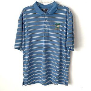 Torrey Pines Polo Mens Large 2008 US Open Techno Dry Blue Tiger Woods Links Tech